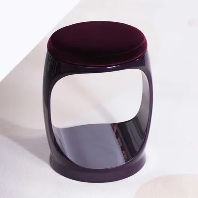 Stools - Signet Ring Stool I Aubergine - SOFTICATED