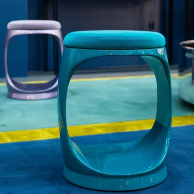 Chaises - Tabouret I Signet Ring I Turquoise - H : 47cm - SOFTICATED
