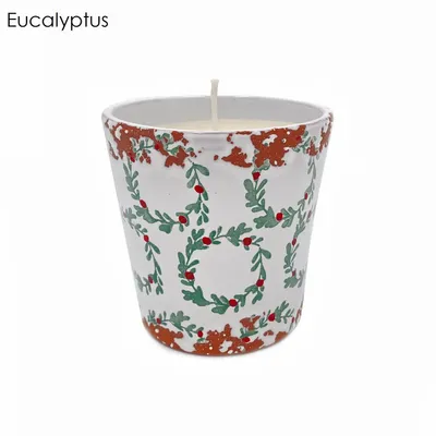 Candles - Christmas wreath ceramic scented candle size M - WAX DESIGN - BARCELONA