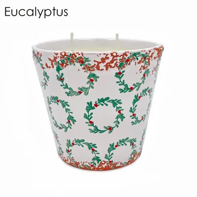 Candles - Christmas wreath ceramic scented candle size L - WAX DESIGN - BARCELONA