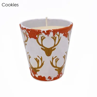 Candles - Christmas deer ceramic scented candle size S - WAX DESIGN - BARCELONA