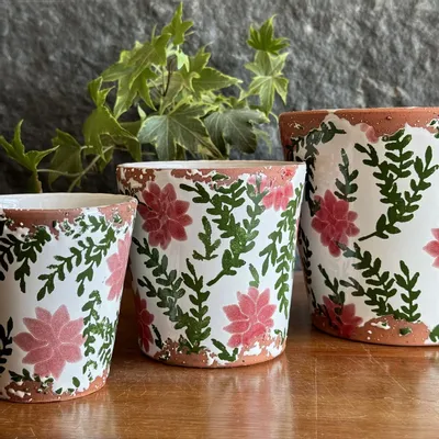 Candles - Christmas poinsettia ceramic scented candle size M - WAX DESIGN - BARCELONA