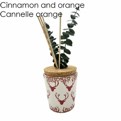 Scent diffusers - Christmas ceramic fragance reed diffuser deer 150ML - WAX DESIGN - BARCELONA