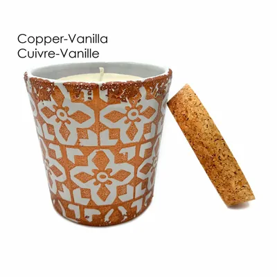 Candles - Metalic style Mosaic ceramic scented candle size M - WAX DESIGN - BARCELONA