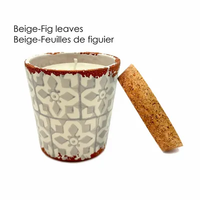 Bougies - Bougie parfumée en céramique mosaïque taille M - WAX DESIGN - BARCELONA