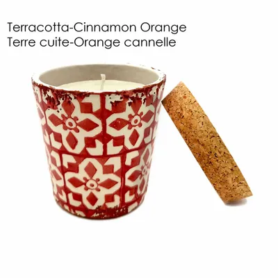 Bougies - Bougie parfumée en céramique mosaïque taille M - WAX DESIGN - BARCELONA