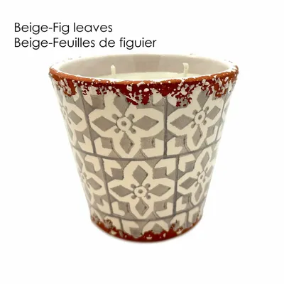 Bougies - Bougie parfumée en céramique mosaïque taille L - WAX DESIGN - BARCELONA