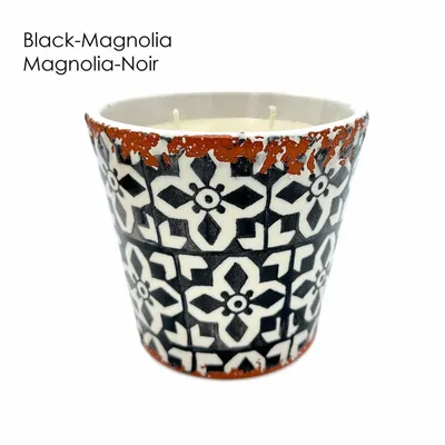 Bougies - Bougie parfumée en céramique mosaïque taille L - WAX DESIGN - BARCELONA