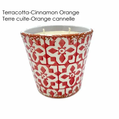 Bougies - Bougie parfumée en céramique mosaïque taille L - WAX DESIGN - BARCELONA