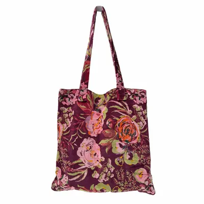 Fabrics - Flower Shopping bag 21X12CM velvet - WAX DESIGN - BARCELONA