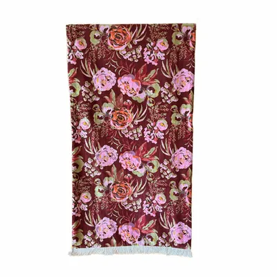 Throw blankets - Flower throw 100X180CM velvet - WAX DESIGN - BARCELONA