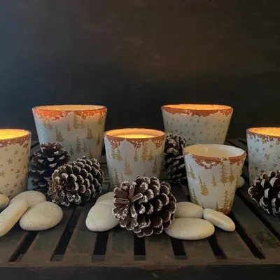 Bougies - Bougie parfumée en céramique pour sapin de Noël taille M - WAX DESIGN - BARCELONA