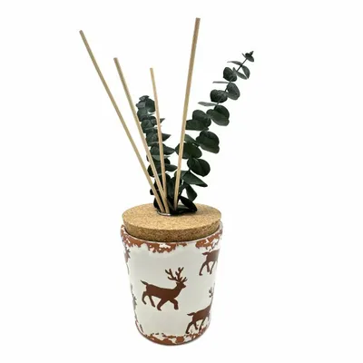 Scent diffusers - Christmas ceramic fragance reed diffuser reindeer 150ML - WAX DESIGN - BARCELONA