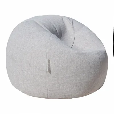 Fauteuils de jardin - Pouf XL extérieur déhoussable en tissu effet lin - MX HOME