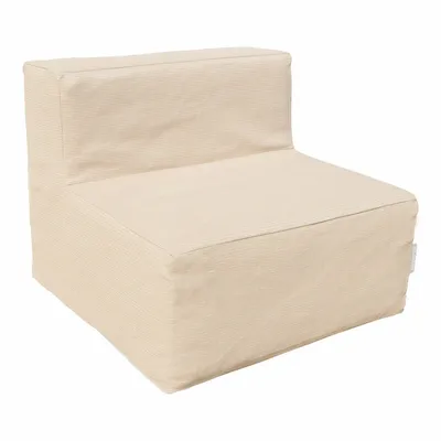 Fauteuils de jardin - Chauffeuse extérieur déhoussable modulable en tissu effet raphia - MX HOME