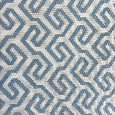 Equipements espace extérieur - Lit bain de soleil extérieur en mousse rond blanc a motif bleu - MX HOME