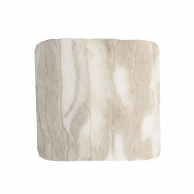 Accessoires de déco extérieure - Coussin en fausse fourrure beige et blanche - MX HOME