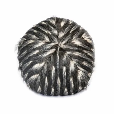 Accessoires de déco extérieure - Coussin balle en fausse fourrure noire et blanche - MX HOME