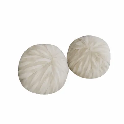 Accessoires de déco extérieure - Coussin balle en fausse fourrure blanche - MX HOME