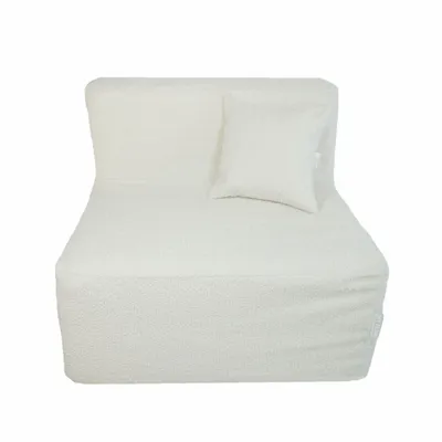 Lawn armchairs - Removable chaise longue in curly wool - MX HOME