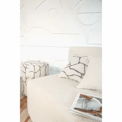 Fauteuils de jardin - Chauffeuse déhoussable en laine bouclée - MX HOME