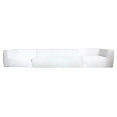 Lawn sofas   - Modular sofa - Removable cover 5/6 seats - White - Outdoor - MX HOME