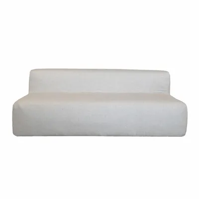 Lawn sofas   - Modular bench sofa - Removable 3-seater cover - Natural linen - MX HOME