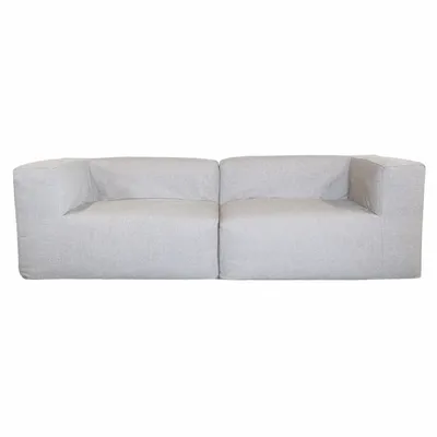 Lawn sofas   - Modular sofa - Removable 3 seater cover - Linen effect Exterior - MX HOME