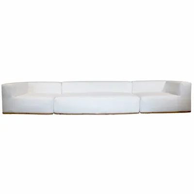 Canapés de jardin - Canapé modulable - Déhoussable 5/6 places- Coton lavé avec frange - MX HOME