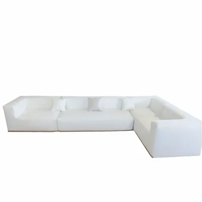 Lawn sofas   - Modular corner sofa - Removable cover 5/6 seats Cotton Fringes - MX HOME