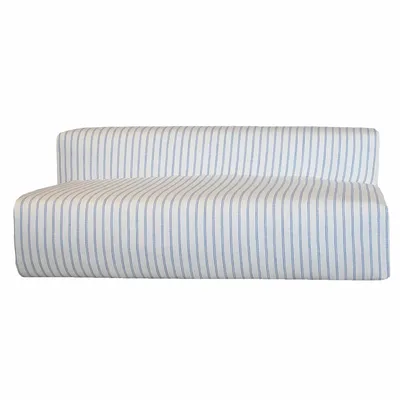 Lawn sofas   - Modular bench sofa - Removable 3-seater cover - Striped linen - MX HOME