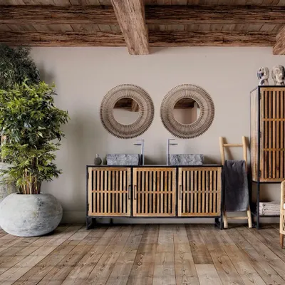 Fauteuils - Fauteuil en rotin marron 84x67x87 cm - VICAL