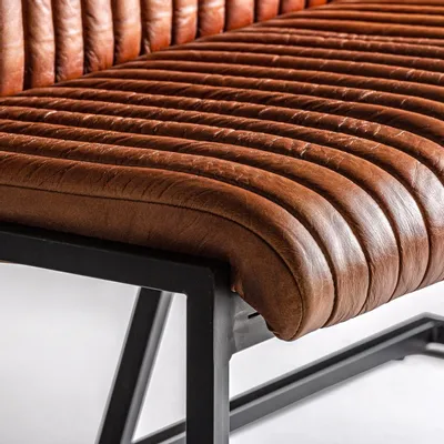 Autres tables  - Sofa en fer marron 124x62x92 cm - VICAL