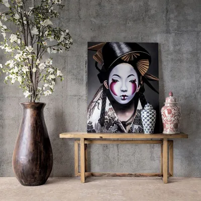 Console table - Brown recycled pine wood console 200x40x76 cm - VICAL