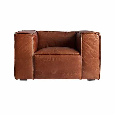 Fauteuils - Fauteuil en bois de sapin marron 118x98x68 cm - VICAL