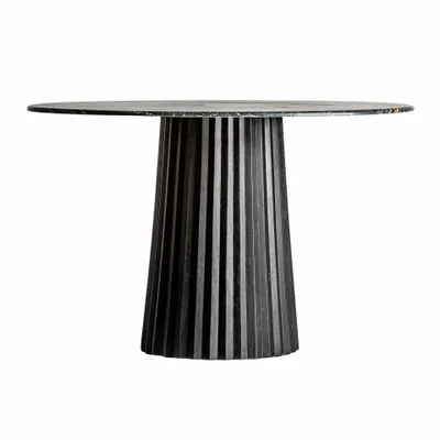 Dining Tables - Living room table in black mango wood 122x122x77 cm - VICAL