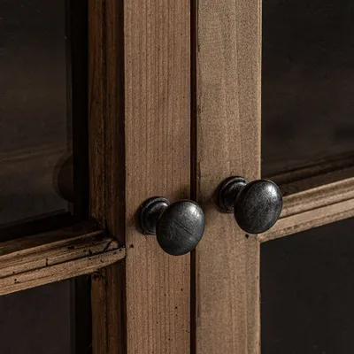 Wardrobe - Showcase in brown elm wood 80x40x178 cm - VICAL