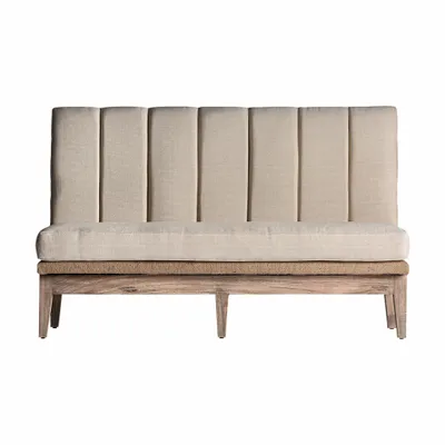 Other tables - Off-white teak wood sofa 172x60x114 cm - VICAL