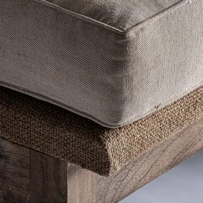 Autres tables  - Sofa en bois de teck blanc cassé 172x60x114 cm - VICAL