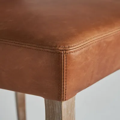 Chaises - Chaise en peau marron 52x62x89 cm - lot de 2 - VICAL