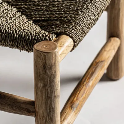 Armchairs - Brown raffia armchair 61x61x80 cm - VICAL