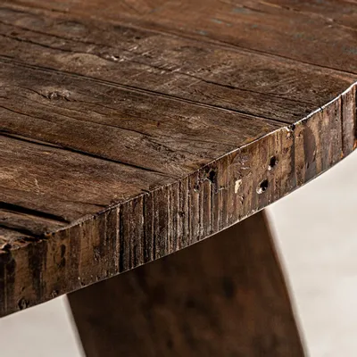 Tables Salle à Manger - Table salon en bois de mangue marron 160x160x76 cm - VICAL