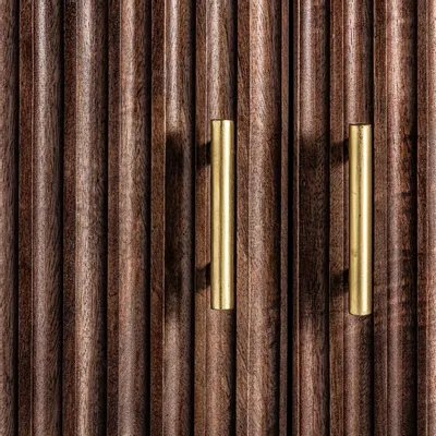 TV stands - Brown mango wood TV cabinet 200x42x62 cm - VICAL