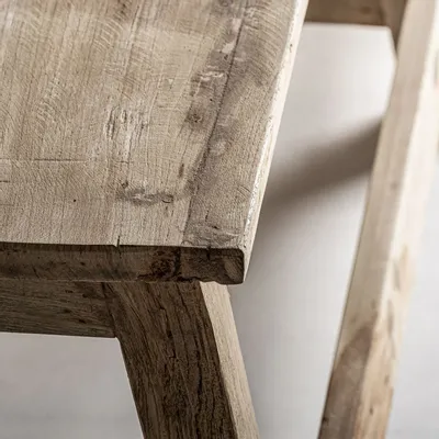 Benches - Brown teak wood bench 182x37x47 cm - VICAL