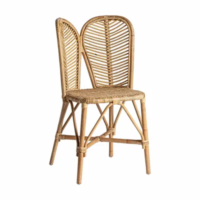 Chairs - Brown rattan chair 47x50x84 cm - VICAL