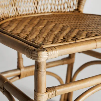 Chairs - Brown rattan chair 53x53x82 cm - VICAL