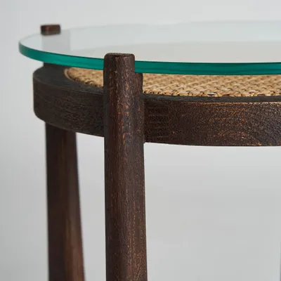 Other tables - Brown mango wood coffee table 46x46x56 cm - VICAL
