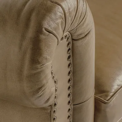 Canapés - Sofa en peau marron 215x82x75 cm - VICAL