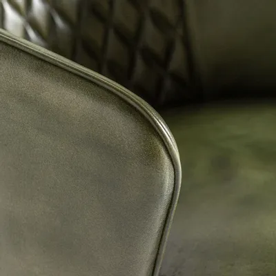 Chairs - Green skin armchair 58x60x79 cm - VICAL