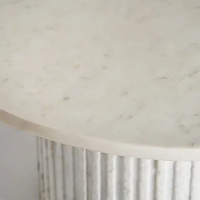 Coffee tables - White marble coffee table 80x80x42 cm - VICAL